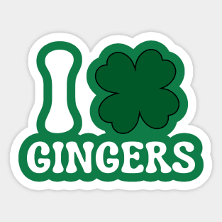 I Love Gingers Sticker